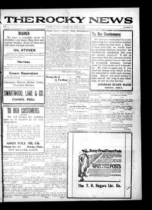 The Rocky News (Rocky, Okla.), Vol. 1, No. 50, Ed. 1 Friday, June 25, 1920