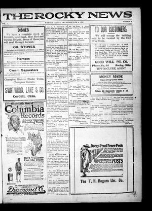 The Rocky News (Rocky, Okla.), Vol. 1, No. 47, Ed. 1 Friday, June 4, 1920