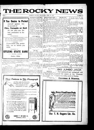 The Rocky News (Rocky, Okla.), Vol. 1, No. 42, Ed. 1 Friday, April 30, 1920
