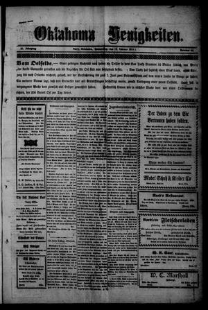 Oklahoma Neuigkeiten. (Perry, Okla.), Vol. 12, No. 43, Ed. 1 Thursday, February 12, 1914