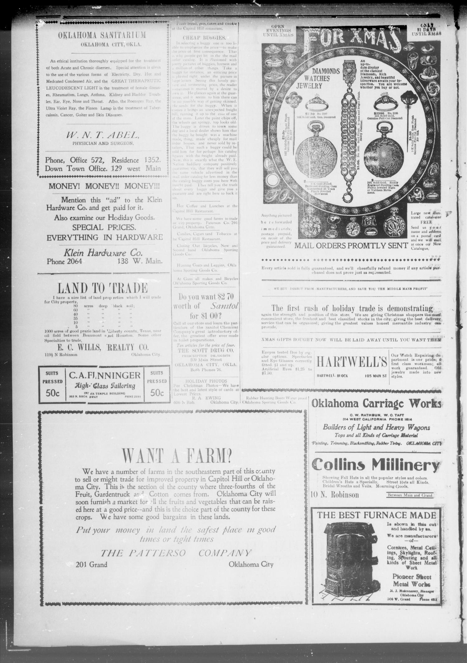 Capitol Hill News. (Capitol Hill, Okla.), Vol. 3, No. 15, Ed. 1 Saturday, December 14, 1907
                                                
                                                    [Sequence #]: 2 of 4
                                                