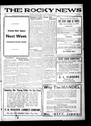 The Rocky News (Rocky, Okla.), Vol. 1, No. 15, Ed. 1 Friday, October 24, 1919