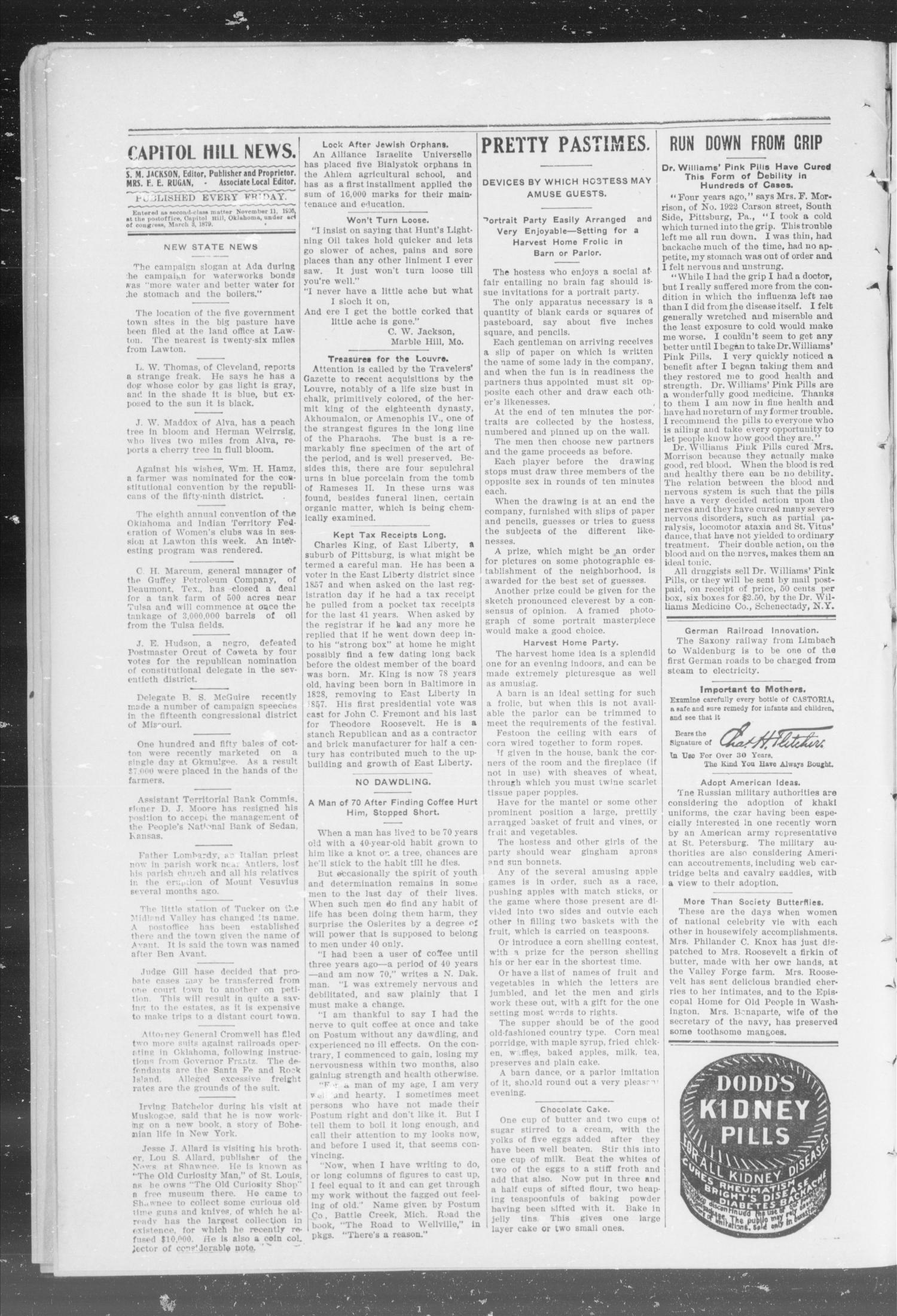 Capitol Hill News. (Capitol Hill, Okla.), Vol. 2, No. 7, Ed. 1 Friday, October 19, 1906
                                                
                                                    [Sequence #]: 2 of 8
                                                