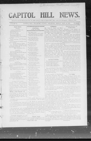 Primary view of object titled 'Capitol Hill News. (Capitol Hill, Okla.), Vol. 2, No. 2, Ed. 1 Friday, September 14, 1906'.