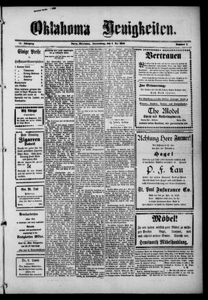 Oklahoma Neuigkeiten. (Perry, Okla.), Vol. 15, No. 1, Ed. 1 Thursday, May 4, 1916