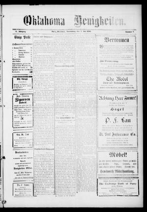 Oklahoma Neuigkeiten. (Perry, Okla.), Vol. 15, No. 2, Ed. 1 Thursday, May 11, 1916