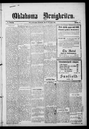 Oklahoma Neuigkeiten. (Perry, Okla.), Vol. 15, No. 31, Ed. 1 Thursday, November 30, 1916