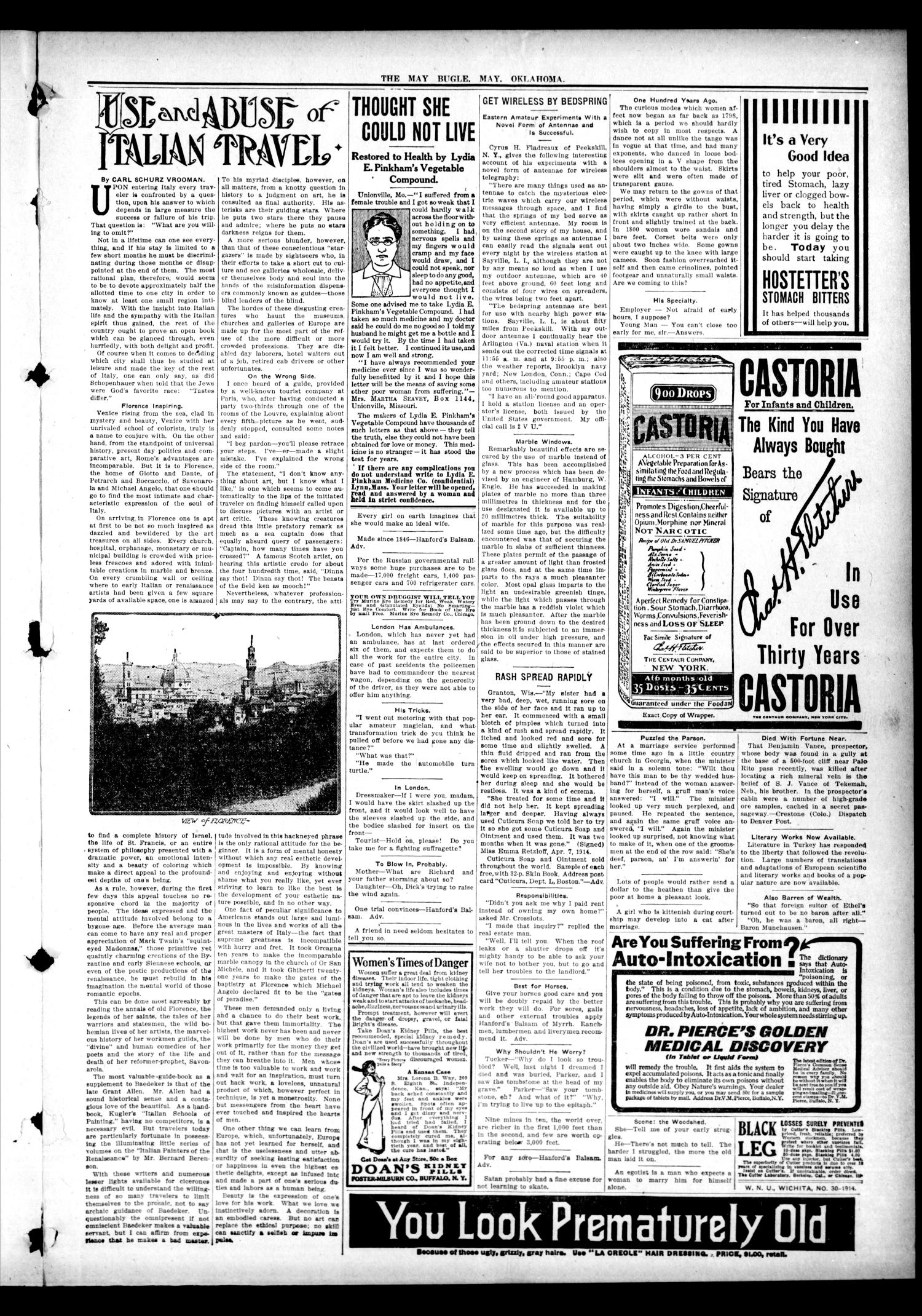 The May Bugle. (May, Okla.), Vol. 10, No. 21, Ed. 1 Thursday, August 6, 1914
                                                
                                                    [Sequence #]: 3 of 8
                                                