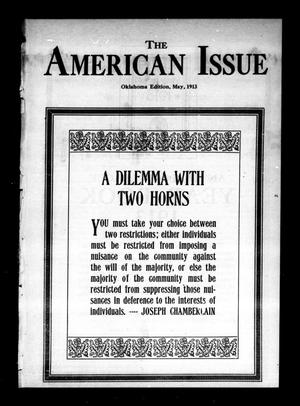 The American Issue (Oklahoma City, Okla.), Vol. 9, No. 5, Ed. 1 Thursday, May 1, 1913