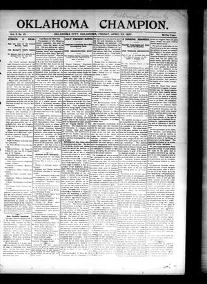 Oklahoma Champion. (Oklahoma City, Okla.), Vol. 2, No. 13, Ed. 1 Friday, April 23, 1897