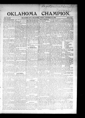 Oklahoma Champion. (Oklahoma City, Okla.), Vol. 1, No. 39, Ed. 1 Friday, October 23, 1896
