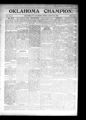 Oklahoma Champion. (Oklahoma City, Okla.), Vol. 1, No. 31, Ed. 1 Friday, August 28, 1896