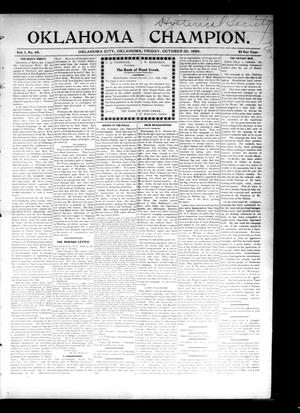 Oklahoma Champion. (Oklahoma City, Okla.), Vol. 1, No. 40, Ed. 1 Friday, October 30, 1896