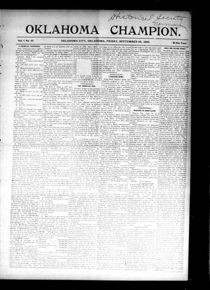 Oklahoma Champion. (Oklahoma City, Okla.), Vol. 1, No. 35, Ed. 1 Friday, September 25, 1896