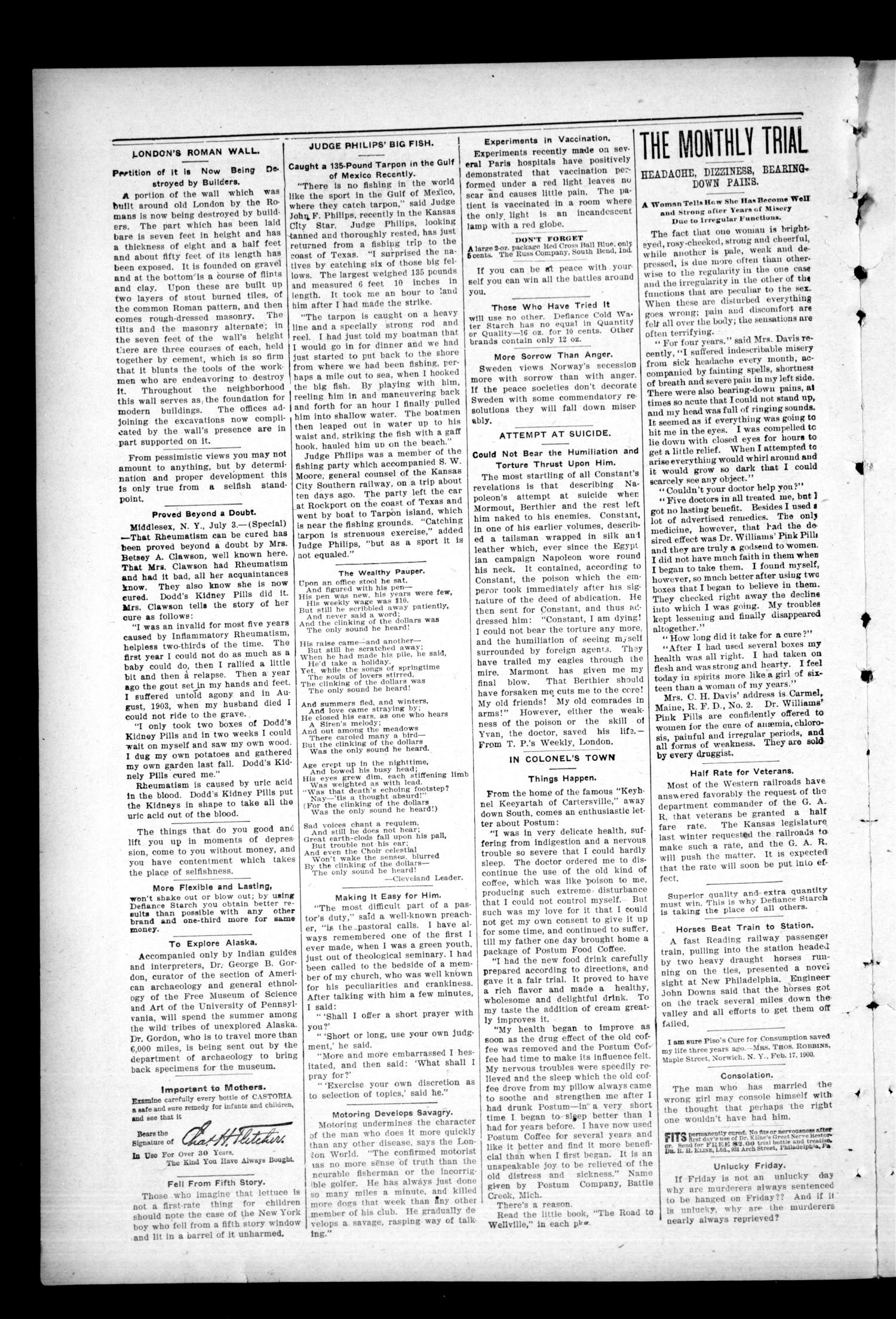 The Post. (Brule, Okla. Terr.), Vol. 1, No. 10, Ed. 1 Friday, August 11, 1905
                                                
                                                    [Sequence #]: 4 of 8
                                                