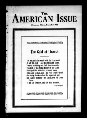 The American Issue (Oklahoma City, Okla.), Vol. 8, No. 12, Ed. 1 Sunday, December 1, 1912