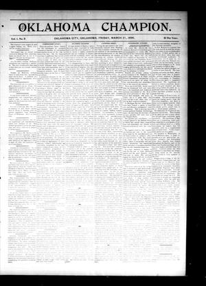 Oklahoma Champion. (Oklahoma City, Okla.), Vol. 1, No. 9, Ed. 1 Friday, March 27, 1896