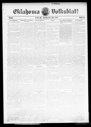 Oklahoma Volksblatt. (El Reno, Okla.), Vol. 17, No. 50, Ed. 1 Thursday, March 2, 1911