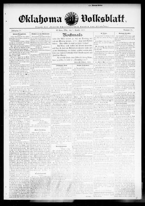 Oklahoma Volksblatt. (El Reno, Okla.), Vol. 18, No. 25, Ed. 1 Thursday, September 7, 1911