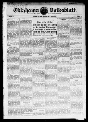 Oklahoma Volksblatt. (Oklahoma City, Okla.), Vol. 14, No. 42, Ed. 1 Thursday, January 2, 1908