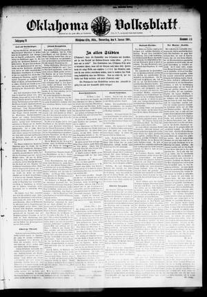Oklahoma Volksblatt. (Oklahoma City, Okla.), Vol. 14, No. 43, Ed. 1 Thursday, January 9, 1908