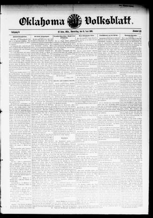 Oklahoma Volksblatt. (El Reno, Okla.), Vol. 16, No. 13, Ed. 1 Thursday, June 10, 1909