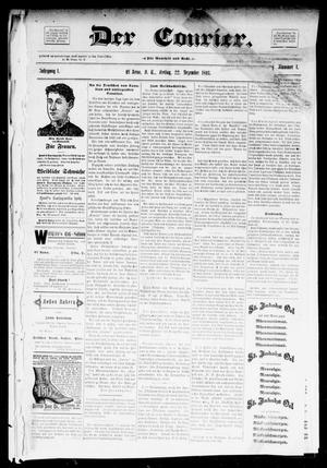Der Courier. (El Reno, Okla. Terr.), Vol. 1, No. 1, Ed. 1 Friday, December 22, 1893