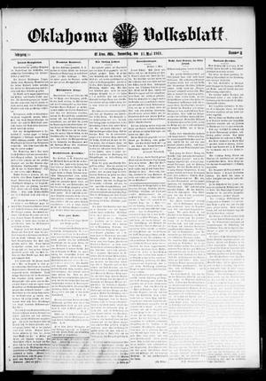 Oklahoma Volksblatt. (El Reno, Okla.), Vol. 18, No. 8, Ed. 1 Thursday, May 11, 1911