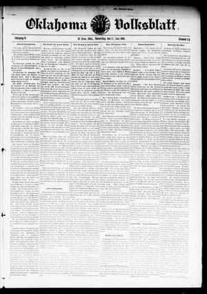 Oklahoma Volksblatt. (El Reno, Okla.), Vol. 16, No. 14, Ed. 1 Thursday, June 17, 1909