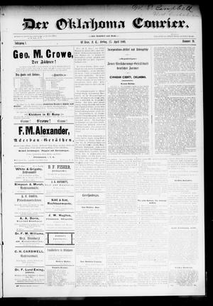 Der Oklahoma Courier. (El Reno, Okla. Terr.), Vol. 1, No. 19, Ed. 1 Friday, April 27, 1894