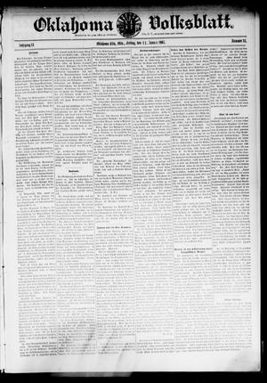 Oklahoma Volksblatt. (Oklahoma City, Okla.), Vol. 13, No. 43, Ed. 1 Friday, January 11, 1907
