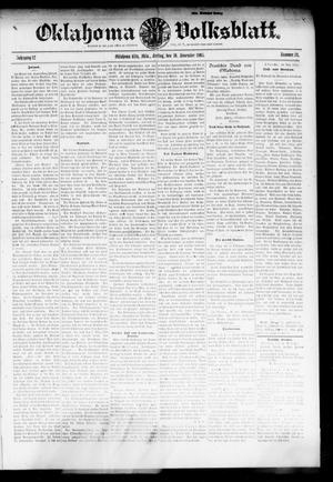 Oklahoma Volksblatt. (Oklahoma City, Okla.), Vol. 12, No. 34, Ed. 1 Friday, November 10, 1905