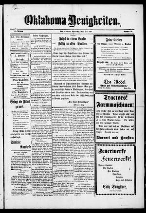 Oklahoma Neuigkeiten. (Perry, Okla.), Vol. 20, No. 10, Ed. 1 Thursday, July 1, 1920