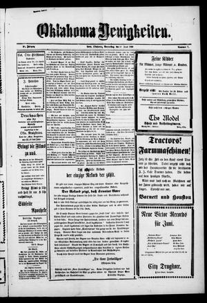 Oklahoma Neuigkeiten. (Perry, Okla.), Vol. 20, No. 7, Ed. 1 Thursday, June 10, 1920