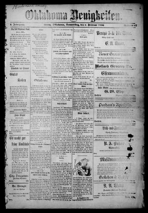 Oklahoma Neuigkeiten. (Perry, Okla.), Vol. 4, No. 42, Ed. 1 Thursday, February 8, 1906