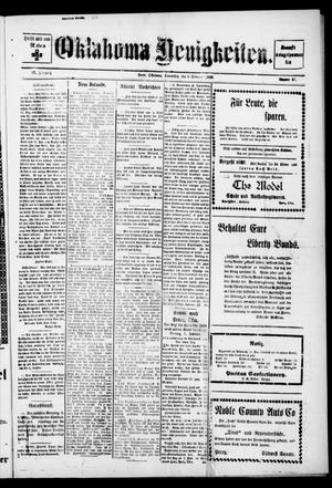 Oklahoma Neuigkeiten. (Perry, Okla.), Vol. 17, No. 47, Ed. 1 Thursday, February 6, 1919