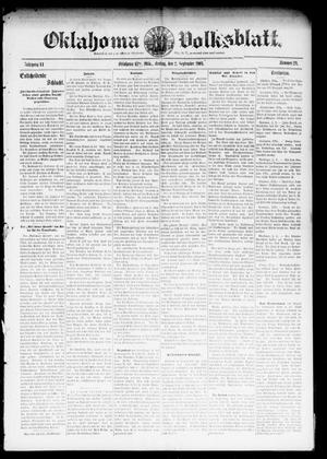 Oklahoma Volksblatt. (Oklahoma City, Okla.), Vol. 11, No. 24, Ed. 1 Friday, September 2, 1904