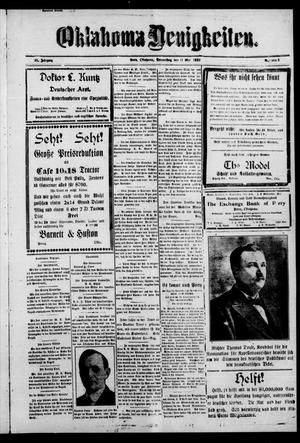 Oklahoma Neuigkeiten. (Perry, Okla.), Vol. 22, No. 3, Ed. 1 Thursday, May 11, 1922