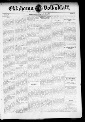 Oklahoma Volksblatt. (Oklahoma City, Okla.), Vol. 12, No. 52, Ed. 1 Friday, March 16, 1906