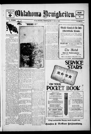 Oklahoma Neuigkeiten. (Perry, Okla.), Vol. 17, No. 25, Ed. 1 Thursday, October 10, 1918
