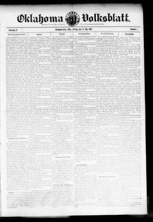 Oklahoma Volksblatt. (Oklahoma City, Okla.), Vol. 11, No. 8, Ed. 1 Friday, May 13, 1904