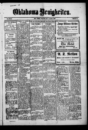 Oklahoma Neuigkeiten. (Perry, Okla.), Vol. 18, No. 42, Ed. 1 Thursday, December 4, 1919