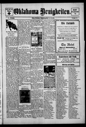 Oklahoma Neuigkeiten. (Perry, Okla.), Vol. 17, No. 13, Ed. 1 Thursday, July 18, 1918