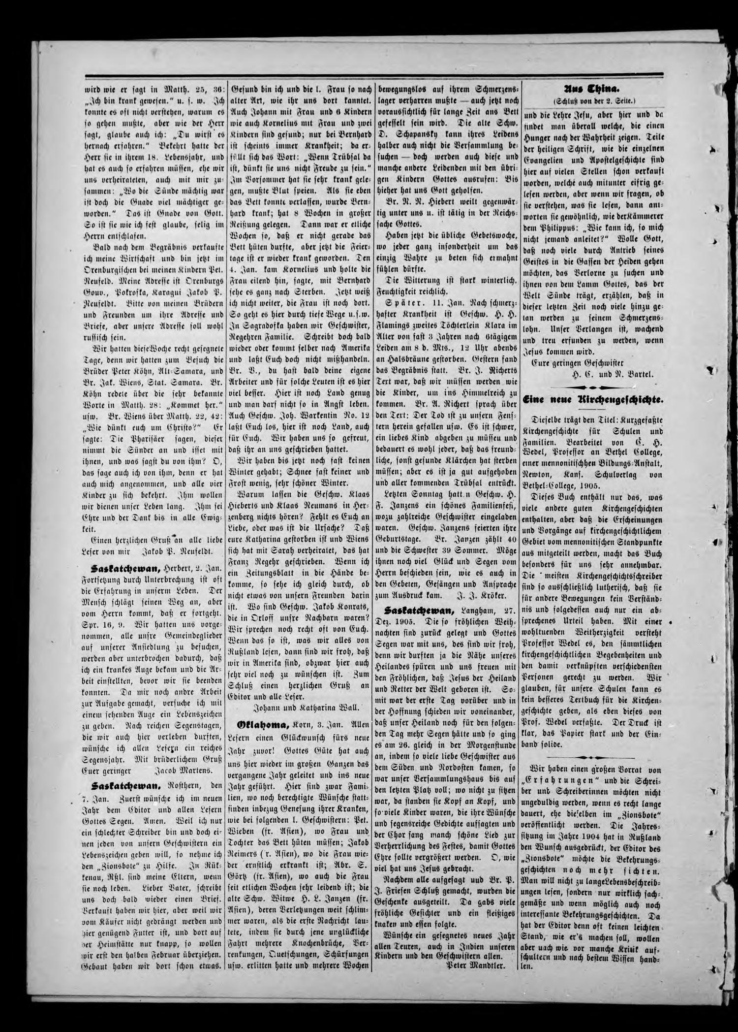 Zions--Bote. (Medford, Okla.), Vol. 22, No. 3, Ed. 1 Wednesday, January 17, 1906
                                                
                                                    [Sequence #]: 8 of 8
                                                