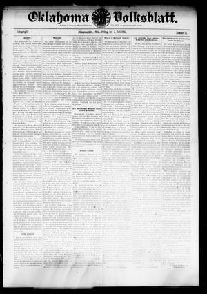 Oklahoma Volksblatt. (Oklahoma City, Okla.), Vol. 12, No. 16, Ed. 1 Friday, July 7, 1905