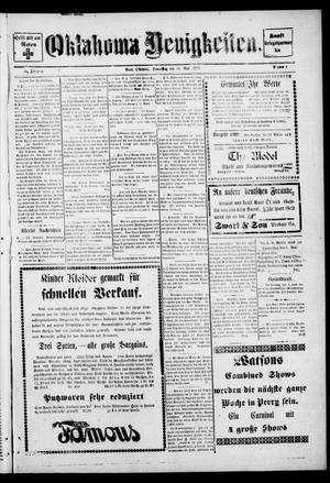 Oklahoma Neuigkeiten. (Perry, Okla.), Vol. 18, No. 4, Ed. 1 Thursday, May 22, 1919