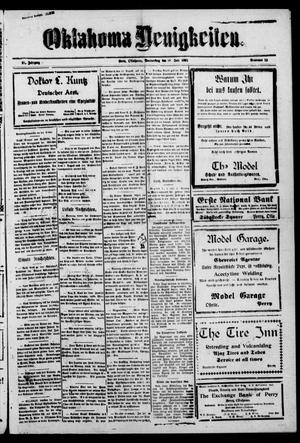 Oklahoma Neuigkeiten. (Perry, Okla.), Vol. 21, No. 13, Ed. 1 Thursday, July 28, 1921