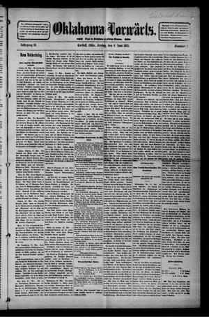 Oklahoma Vorwärts. (Cordell, Okla.), Vol. 16, No. 2, Ed. 1 Friday, June 4, 1915