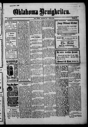 Oklahoma Neuigkeiten. (Perry, Okla.), Vol. 18, No. 24, Ed. 1 Thursday, October 9, 1919