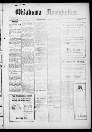Oklahoma Neuigkeiten. (Perry, Okla.), Vol. 16, No. 10, Ed. 1 Thursday, June 28, 1917